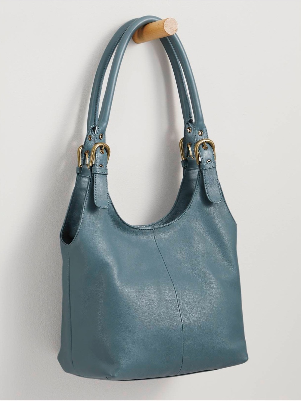 NWOT! NORTHSTYLE Leather Shoulder Bag, Denim Blue